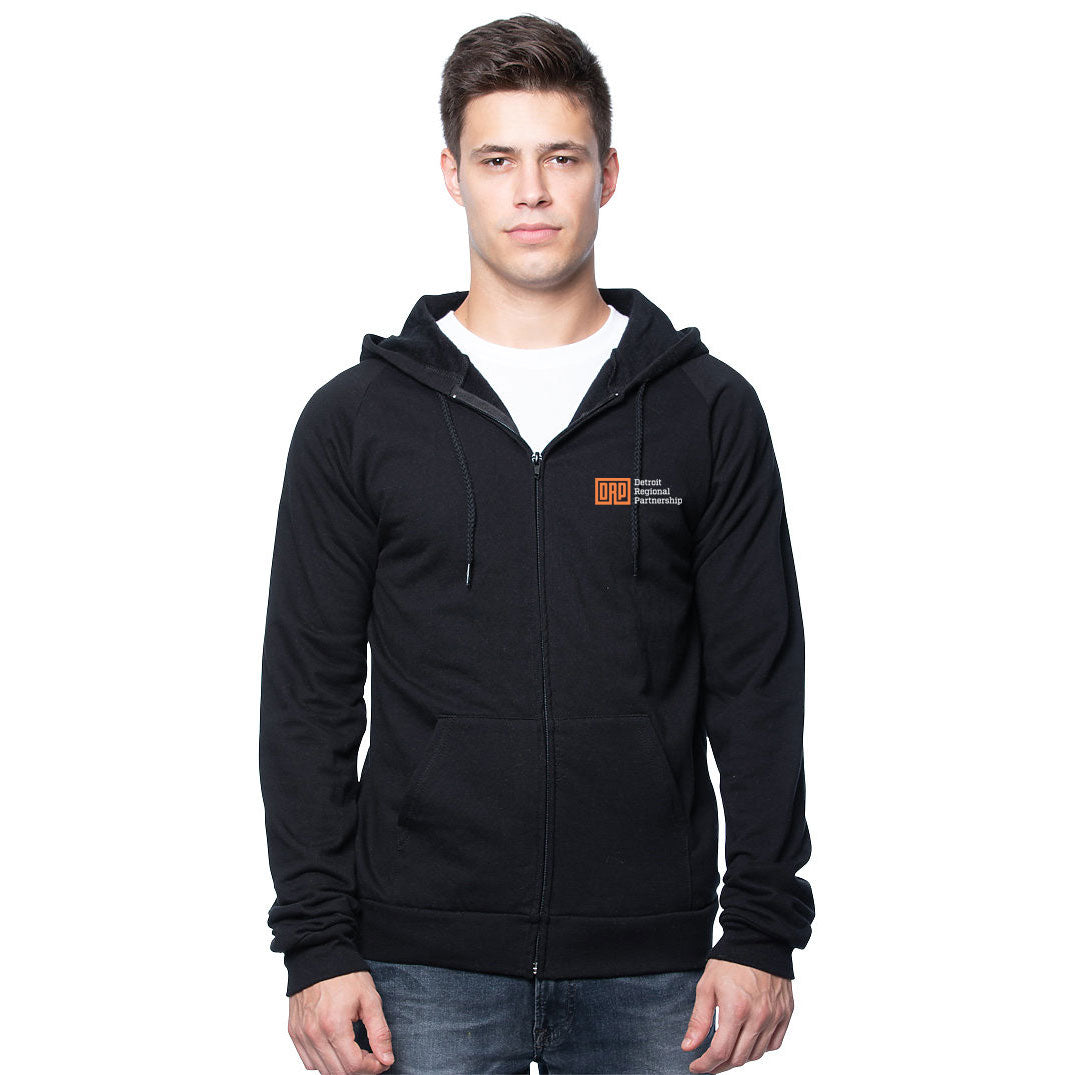 Unisex Organic Cotton Fleece Zip Hoodie